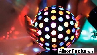 Alison Tyler, The Sultry Busty Vixen, In A Captivating Disco Ball Setting