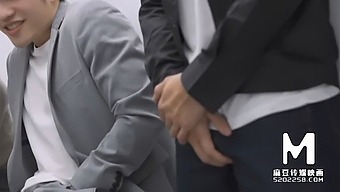 Asian Models Indulge In Hardcore Group Sex With Enthusiastic Blowjobs And Ass Play