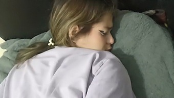 Amateur Stepsister Gets Hard Anal Sex On Furniture While Stepdads Away