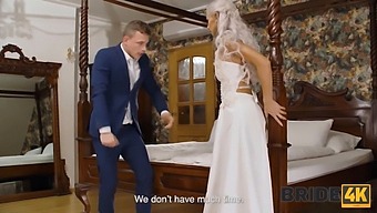 Wedding Day Turns Into A Steamy Threesome For Bisexual Bride
